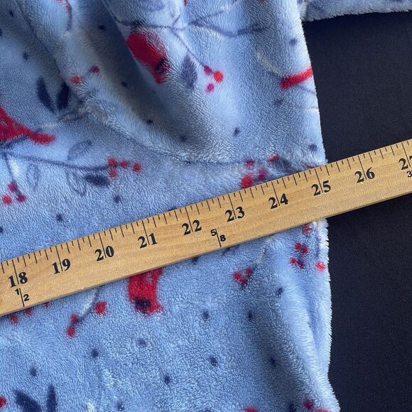 PinkK Womens Sweater Plus Size 2X Fleece Cardinal Bird Nature V-neck Soft - Picture 9 of 11